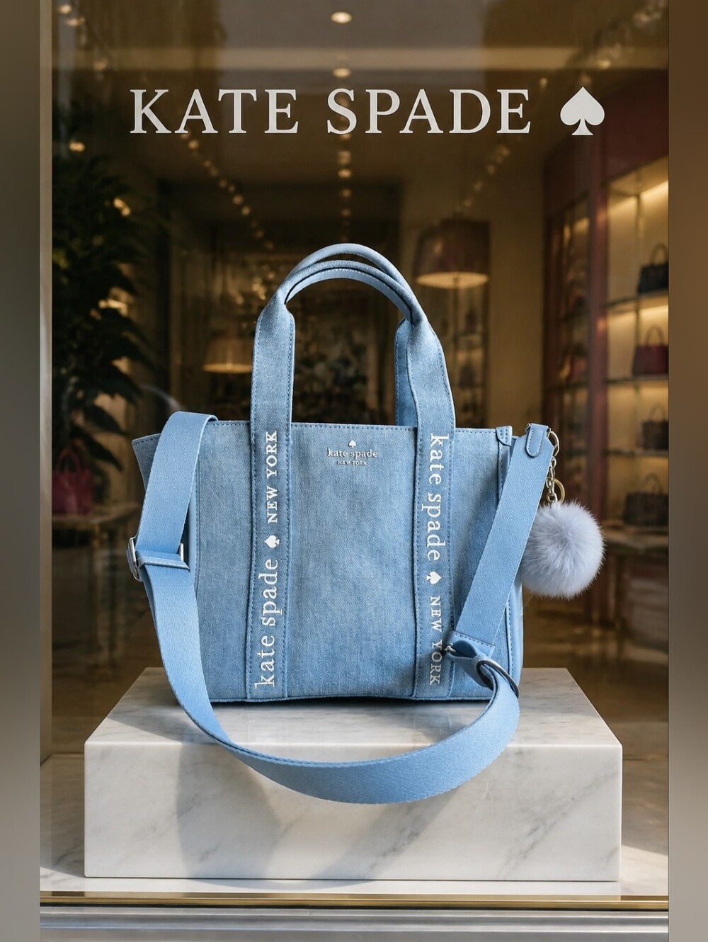 Kate Spade New York Small Kip Denim Tote NWOT